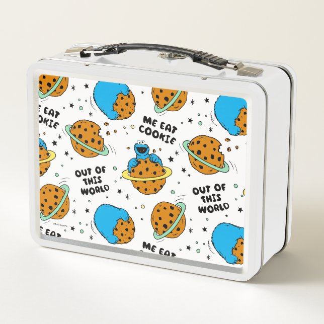Sesame Street | Cookie Monster Out of This World Metal Lunch Box (Back)