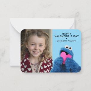 Sesame Street Cookie Monster Photo Valentine Card