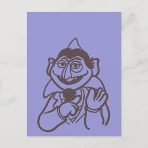 Sesame Street   Count von Count Bright Postcard