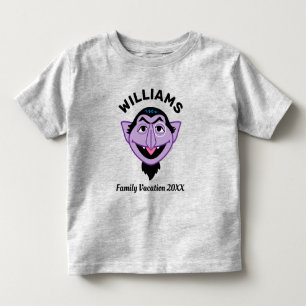 Sesame Street Count von Count Family Vacation Toddler T-shirt