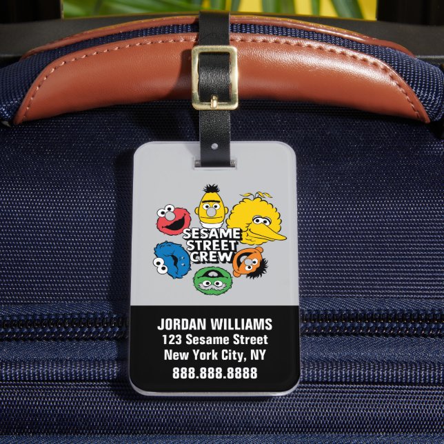 Sesame Street Crew | Add Your Name Luggage Tag (Front Insitu 2)