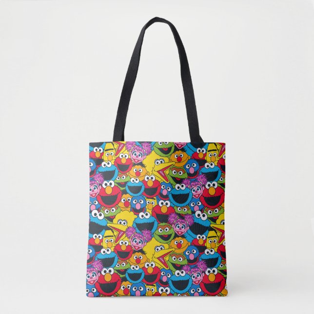 Sesame Street Crew Pattern Tote Bag (Front)
