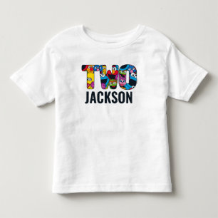 Sesame Street Crew Pattern "Two" Toddler T-shirt