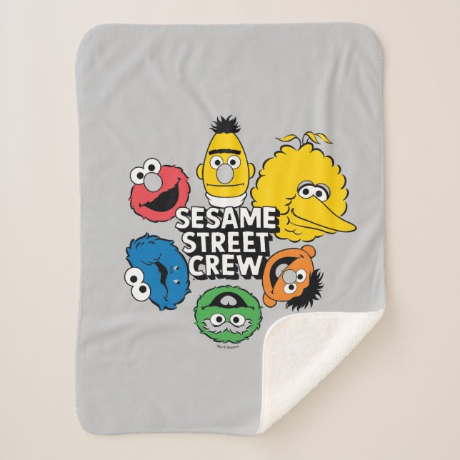 Sesame Street Crew Sherpa Blanket (Front)