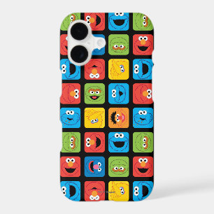 Sesame Street Cubed Faces Pattern