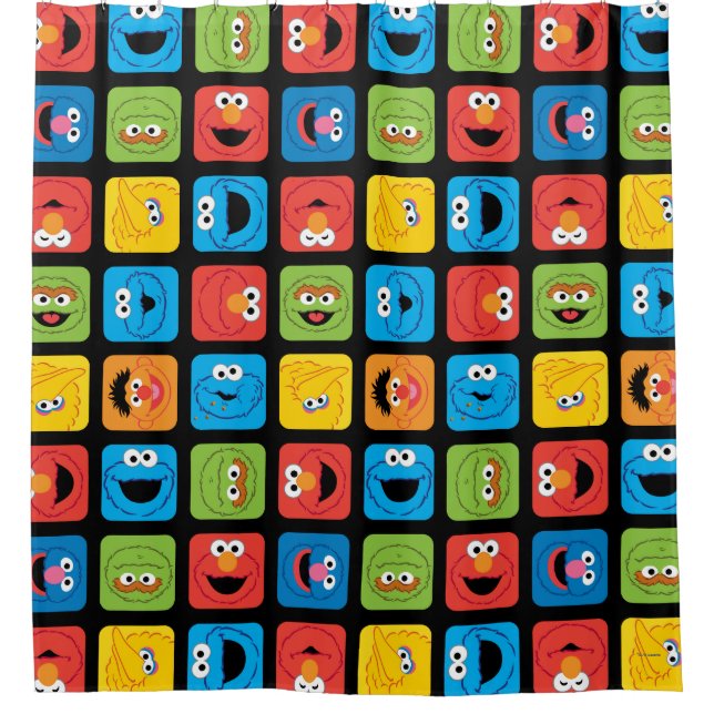 Sesame Street Cubed Faces Pattern (Front)