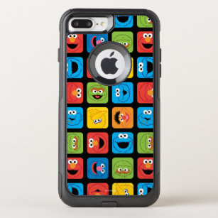 Sesame Street Cubed Faces Pattern OtterBox Commuter iPhone 8 Plus/7 Plus Case