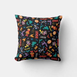 Sesame Street Cute Halloween Pattern Throw Pillow