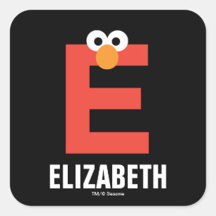 Sesame Street   E is for Elmo Square Sticker