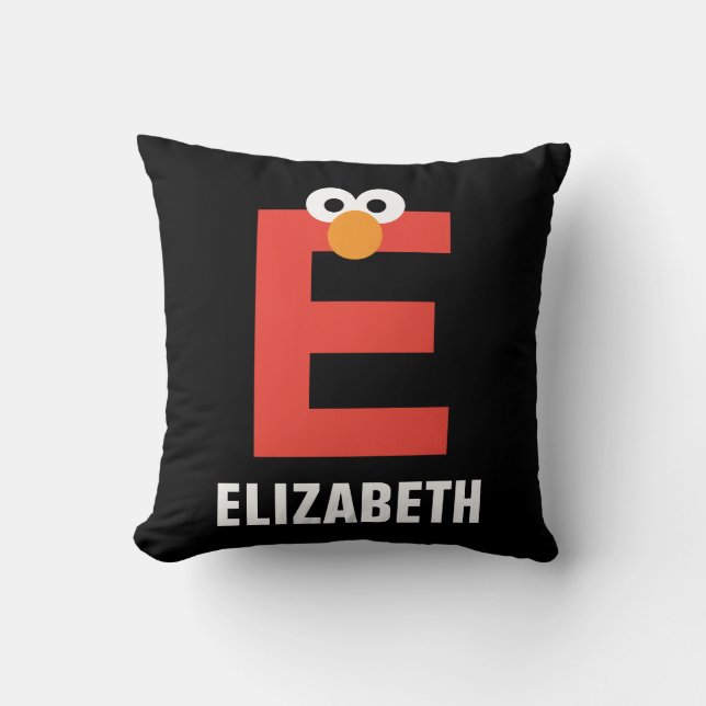 Sesame Street | E is for Elmo Throw Pillow (Front)
