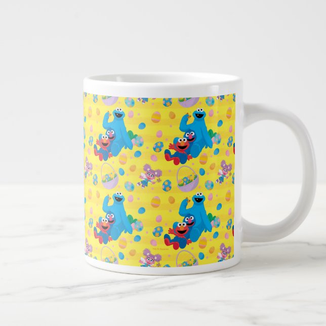 Sesame Street Easter Basket Pattern Large Coffee Mug (Right)
