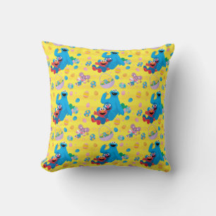Sesame Street Easter Basket Pattern Throw Pillow