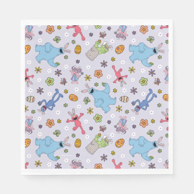 Sesame Street Easter Bunny Pattern Napkin (Front)