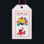 Sesame Street | Elmo and Pals - Birthday Balloons Gift Tags<br><div class="desc">A simple thank you goes a long way. Take it a step further with this cute, kids, thank you tag from Sesame Street. Featuring Elmo lifting off with balloon versions of his colourful compatriots Big Bird, Cookie Monster and more! Set against a pretty star pattern, this design can be personalized...</div>