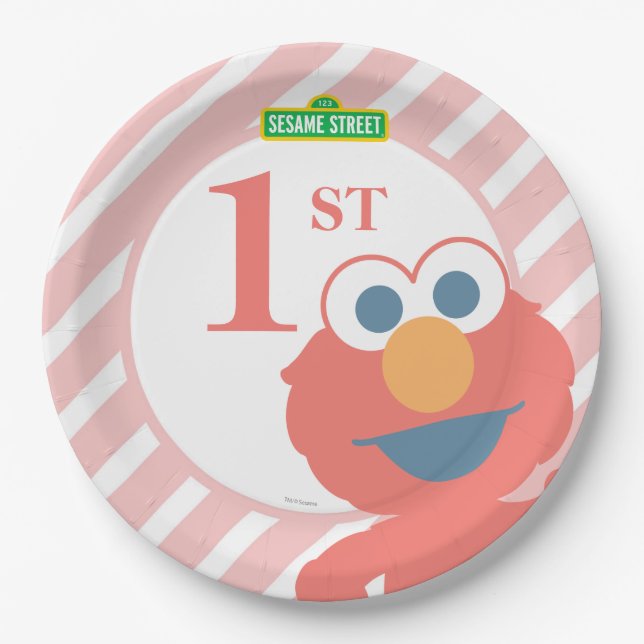 Sesame Street | Elmo - Baby Birthday Paper Plate (Front)