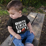 Sesame Street | Elmo - Birthday Boy Baby T-Shirt<br><div class="desc">Customize this super cute Elmo Birthday Boy t-shirt with your chilld's name and age. This is the perfect party t-shirt for the birthday boy.   © 2021 Sesame Workshop. www.sesamestreet.org</div>