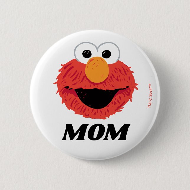 Sesame Street | Elmo Birthday Chalkboard Mom 2 Inch Round Button (Front)