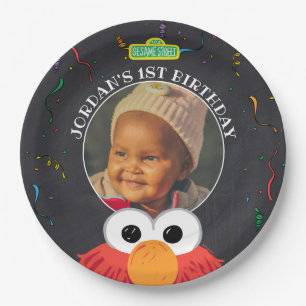 Sesame Street   Elmo Birthday Chalkboard Paper Plate
