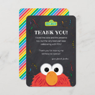 Sesame Street   Elmo Birthday Chalkboard Thank You