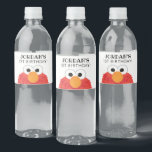 Sesame Street | Elmo Birthday Chalkboard Water Bottle Label<br><div class="desc">Customize these Elmo Chalkboard Birthday water bottle labels your child's name.</div>