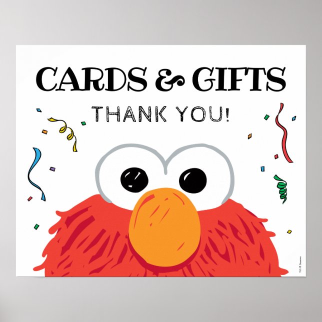 Sesame Street - Elmo Chalkboard Cards & Gifts Sign (Front)