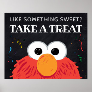 Sesame Street - Elmo Chalkboard Take A Treat Poster