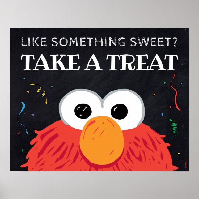 Sesame Street - Elmo Chalkboard Take A Treat Poster (Front)