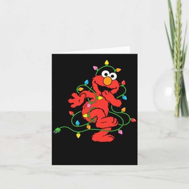 Sesame Street Elmo Christmas Lights Baby  Card (Front)