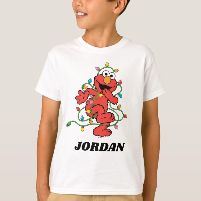 Sesame Street | Elmo Christmas Lights T-Shirt (Front)
