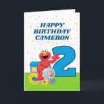 Sesame Street Elmo Chugga Chugga Two Two Birthday Card<br><div class="desc">Choo-choo! Get ready to celebrate because Elmo is pulling into the station for a very special birthday! This high-energy Sesame Street card is the ultimate way to kick off your little one's big day. Featuring everyone’s favourite red monster waving from a colourful steam engine, it’s designed to bring an instant...</div>