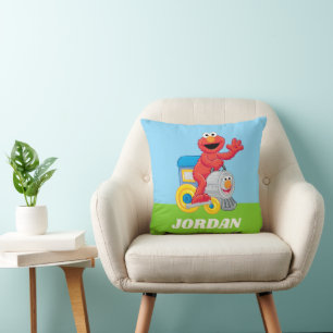 Sesame Street Elmo Chugga Chugga Two Two Birthday Throw Pillow