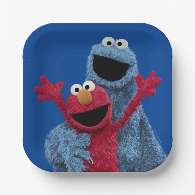 Sesame Street | Elmo & Cookie Monster Paper Plate (Front)