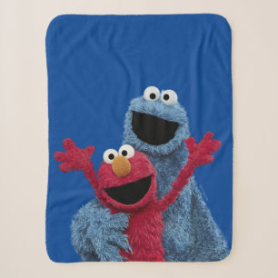 Sesame Street   Elmo & Cookie Monster Sherpa Blanket
