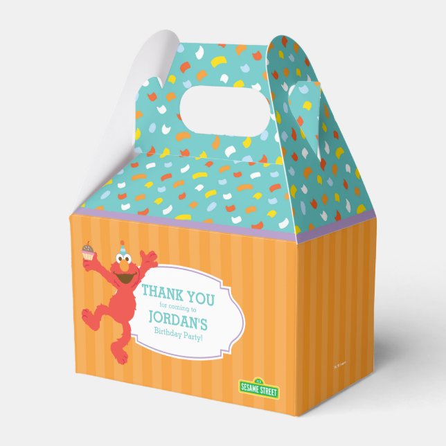 Sesame Street | Elmo - Cupcake & Confetti Birthday Favor Box (Front Side)