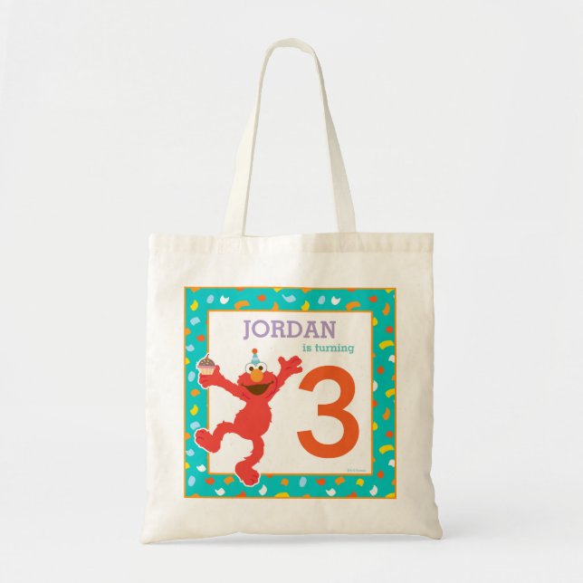 Sesame Street | Elmo - Cupcake & Confetti Birthday Tote Bag (Front)