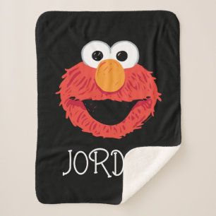 Sesame Street Elmo Face Sherpa Blanket