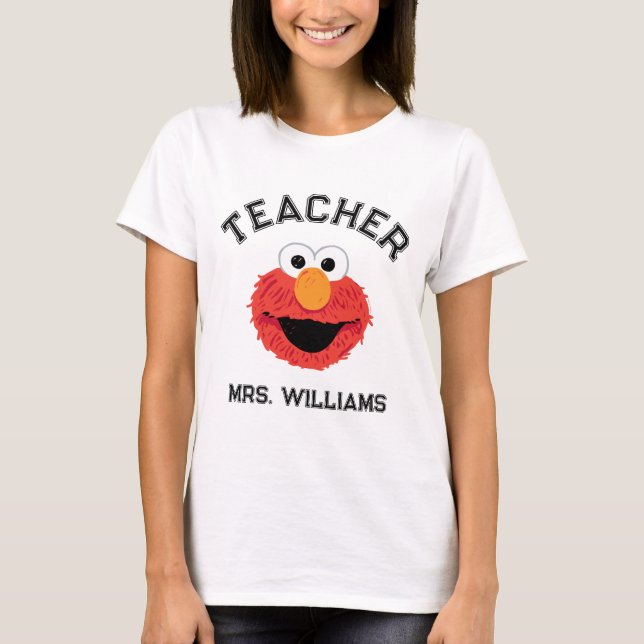 Sesame Street | Elmo Face Teacher T-Shirt (Front)