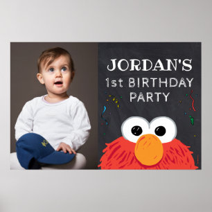 Sesame Street   Elmo First Birthday Chalkboard Poster