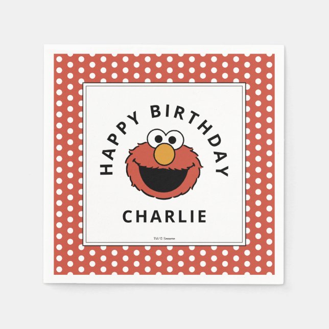 Sesame Street | Elmo - First Birthday Napkins (Front)