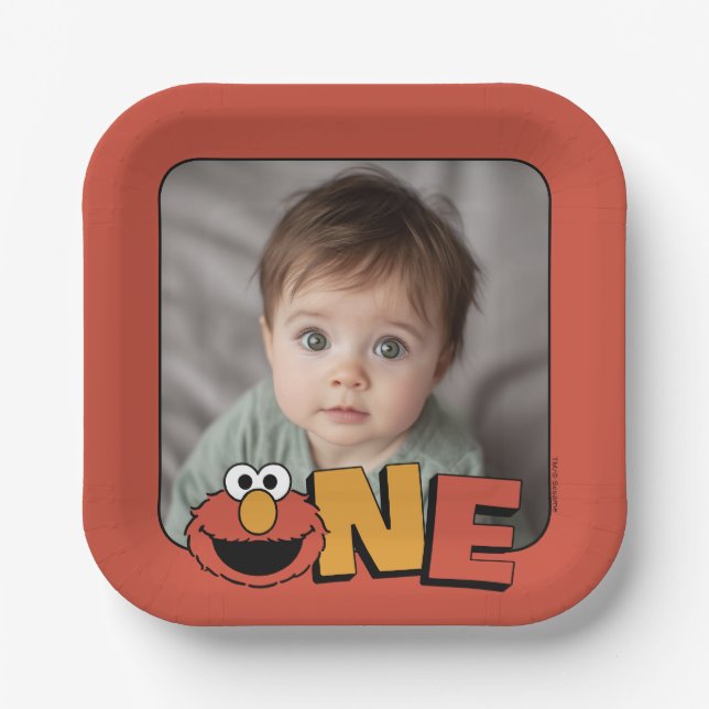 Sesame Street | Elmo - First Birthday Paper Plates (Front)