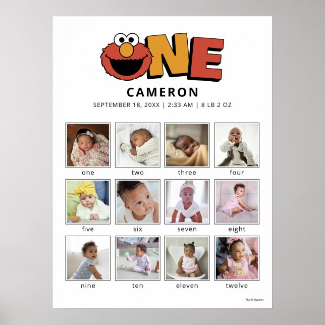 Sesame Street | Elmo First Birthday Poster (Front)