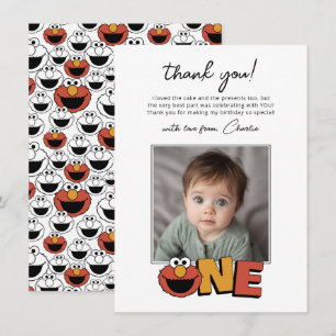Sesame Street Elmo - First Birthday Thank You Ca