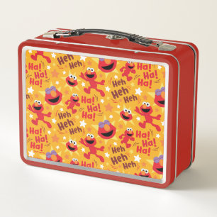 Sesame Street   Elmo Ha! Ha! Ha! Pattern Metal Lunch Box