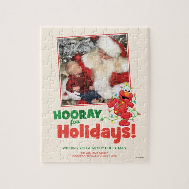 Sesame Street | Elmo Holiday with Photo Jigsaw Puzzle (Vertical)