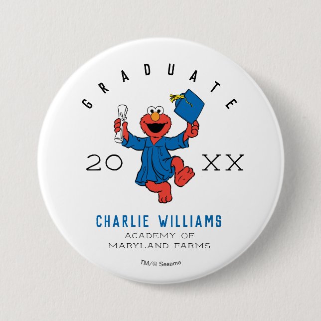 Sesame Street | Elmo Preschool Graduate 3 Inch Round Button (Front)