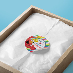 Sesame Street   Elmo - Rainbow Birthday Classic Round Sticker