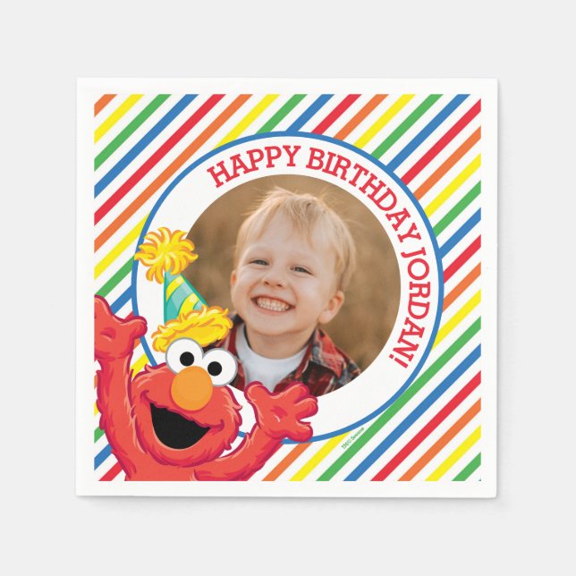 Sesame Street | Elmo - Rainbow Birthday Napkin (Front)