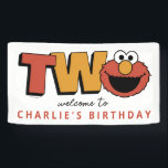 Sesame Street | Elmo - Second Birthday Banner<br><div class="desc">Welcome your guests with a big smile from Elmo! Make your little one's second birthday entrance extra special with this vibrant Sesame Street Elmo Welcome Banner. This adorable, customized welcome sign features the number TWO in bold, playful colours right next to a cheerful Elmo head, clearly announcing the milestone celebration....</div>
