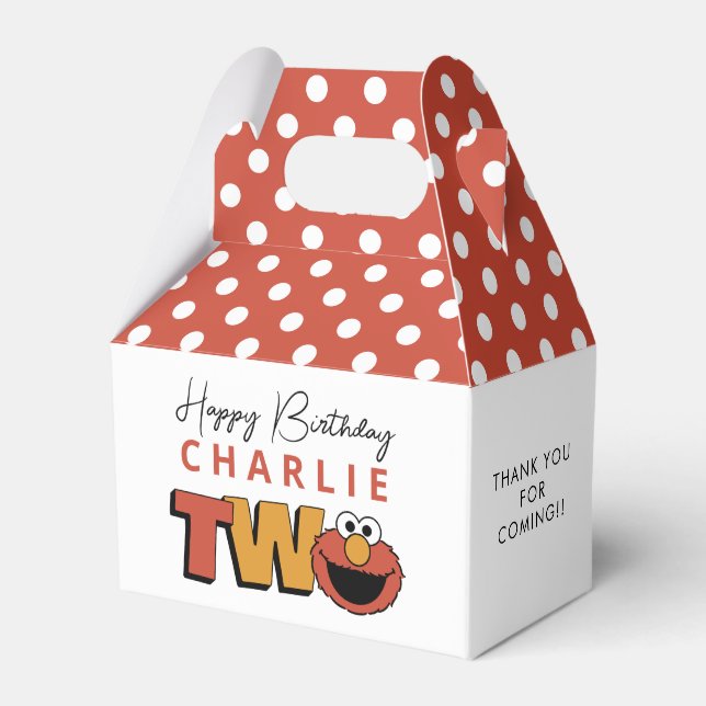 Sesame Street | Elmo - Second Birthday Favor Box (Front Side)