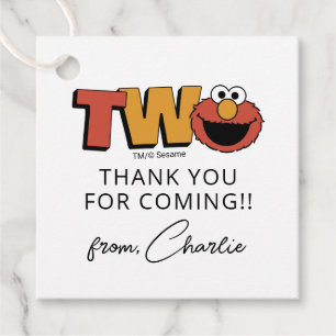Sesame Street   Elmo - Second Birthday Favour Tags